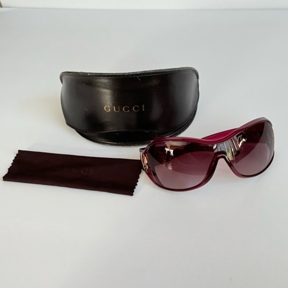 Gucci Sunglasses Plum Red Gold